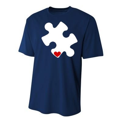 Autism Puzzle Heart Piece Youth Performance Sprint T-Shirt