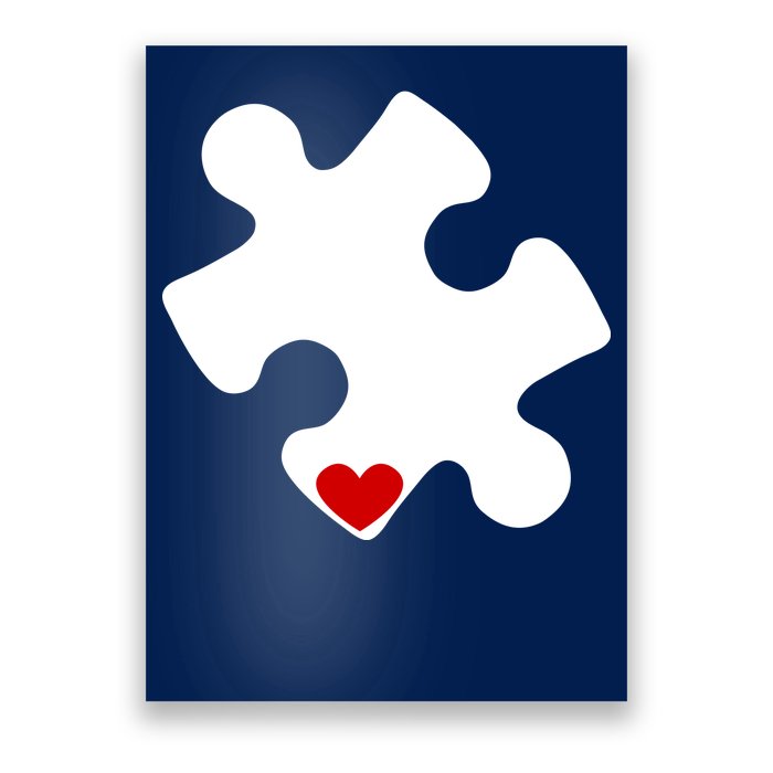 Autism Puzzle Heart Piece Poster