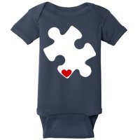 Autism Puzzle Heart Piece Baby Bodysuit