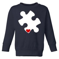 Autism Puzzle Heart Piece Toddler Sweatshirt