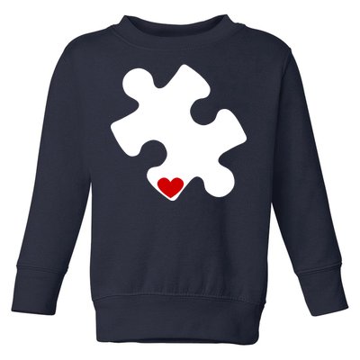 Autism Puzzle Heart Piece Toddler Sweatshirt