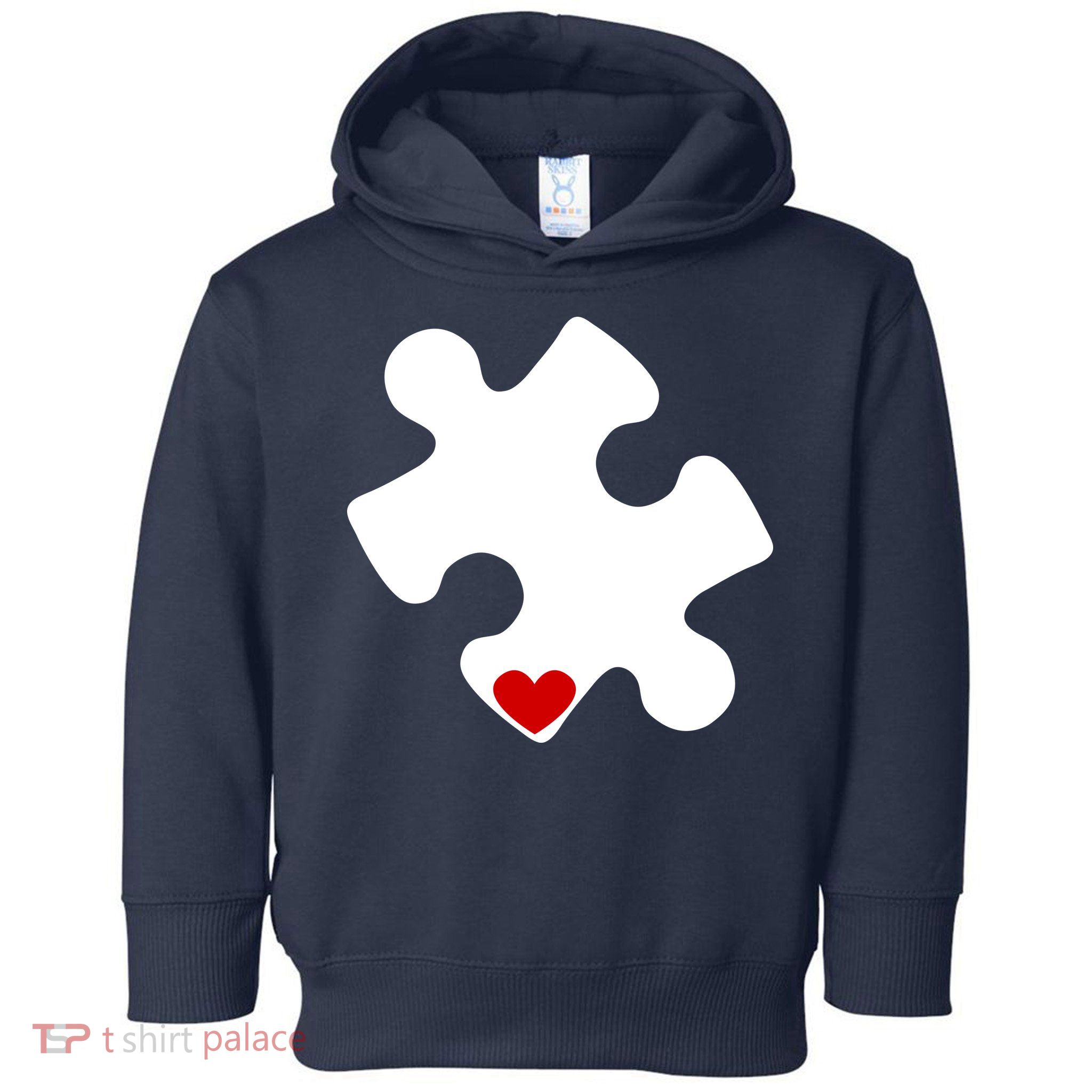 Autism Puzzle Heart Piece Toddler Hoodie