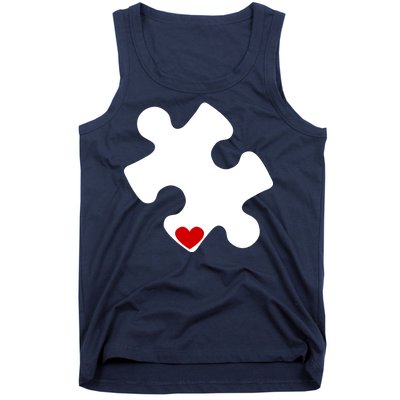 Autism Puzzle Heart Piece Tank Top