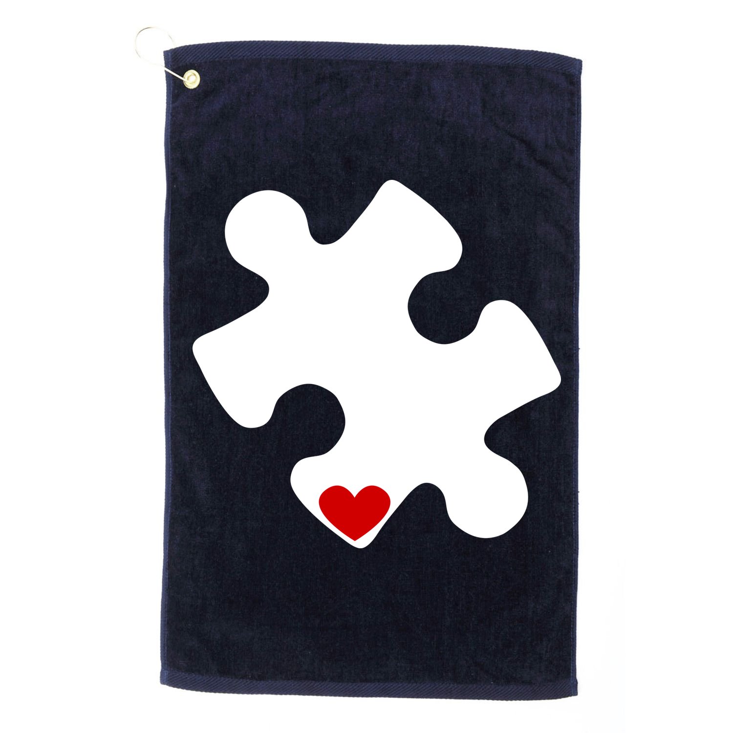 Autism Puzzle Heart Piece Golf Towel