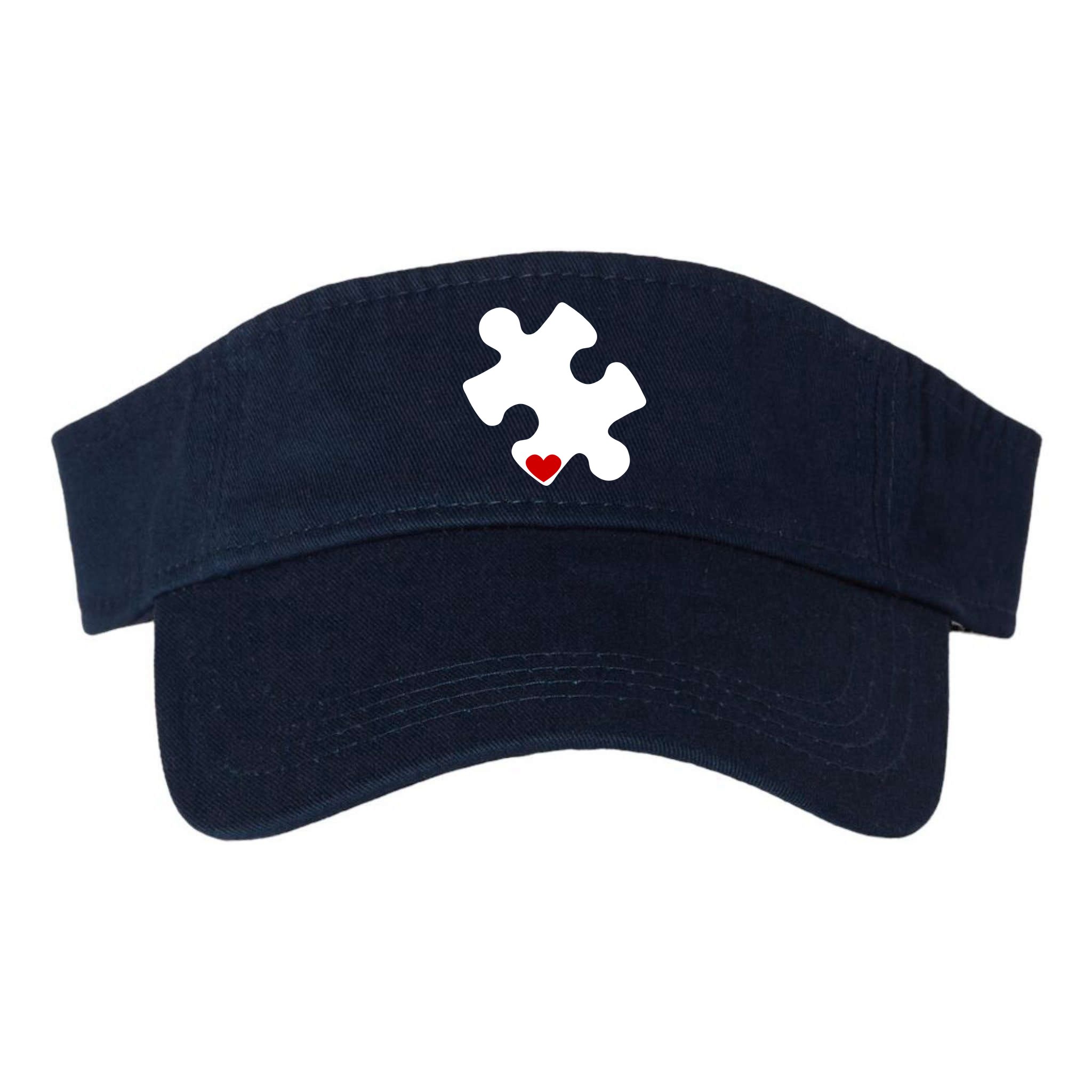 Autism Puzzle Heart Piece Visor