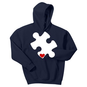 Autism Puzzle Heart Piece Kids Hoodie