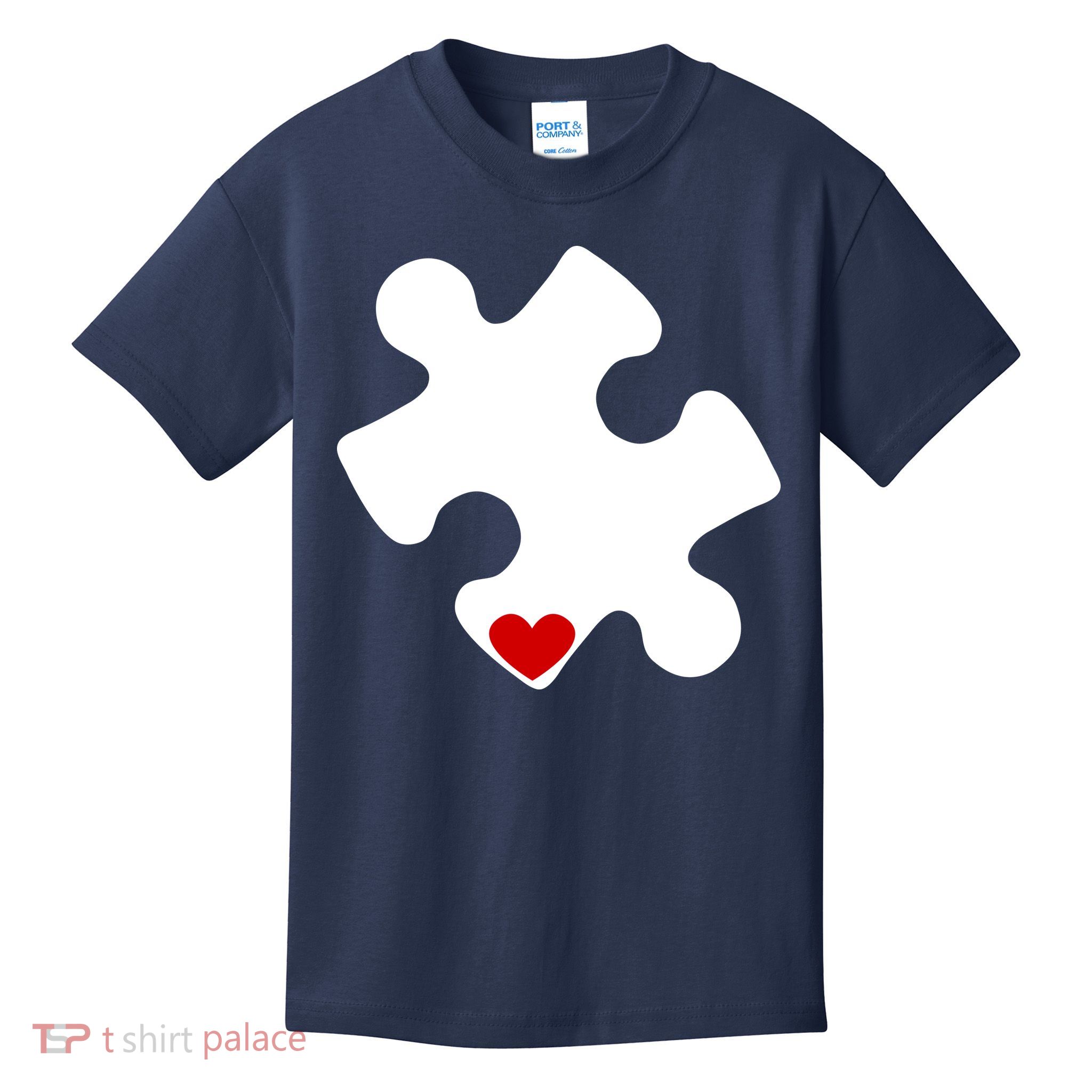 Autism Puzzle Heart Piece Kids T-Shirt
