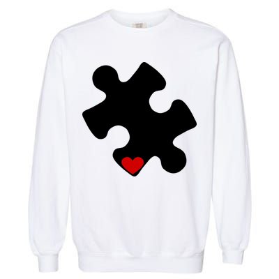 Autism Puzzle Heart Piece Garment-Dyed Sweatshirt