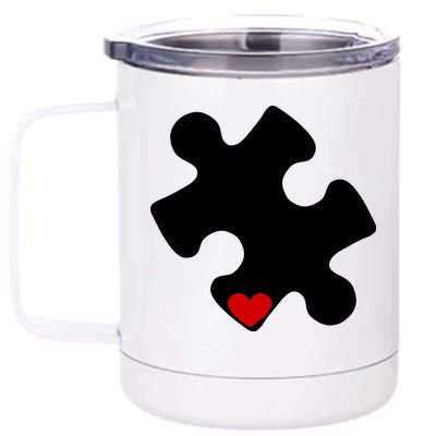 Autism Puzzle Heart Piece 12 oz Stainless Steel Tumbler Cup