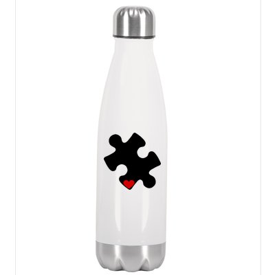 Autism Puzzle Heart Piece Stainless Steel Insulated Water Bottle