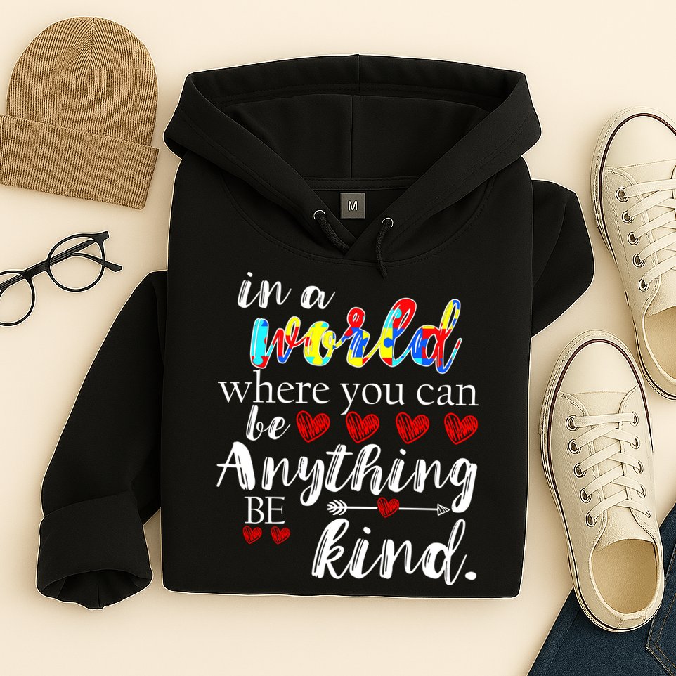 Autism Quote World Where You Can Be Anything Hoodie