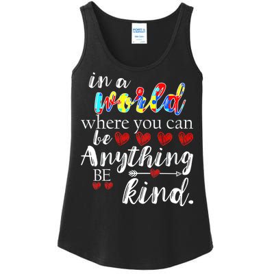 Autism Quote World Where You Can Be Anything Ladies Essential Tank