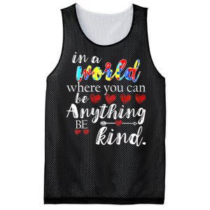 Autism Quote World Where You Can Be Anything Mesh Reversible Basketball Jersey Tank