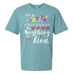 Autism Quote World Where You Can Be Anything Sueded Cloud Jersey T-Shirt