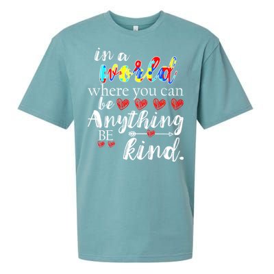 Autism Quote World Where You Can Be Anything Sueded Cloud Jersey T-Shirt