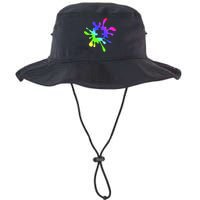Autism Rainbow Puzzle Splatter  Bucket Hat