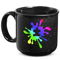 Autism Rainbow Puzzle Splatter  15oz Campfire Ceramic Mug