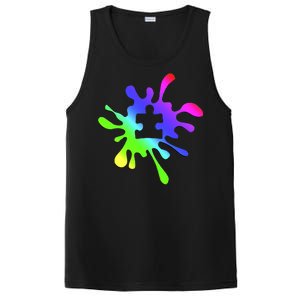 Autism Rainbow Puzzle Splatter  PosiCharge Competitor Tank