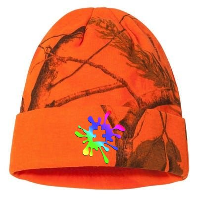 Autism Rainbow Puzzle Splatter  Kati Licensed 12" Camo Beanie