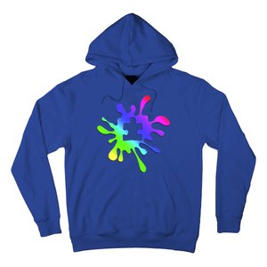 Autism Rainbow Puzzle Splatter  Hoodie