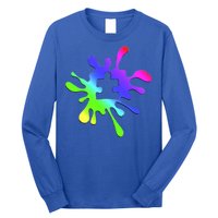 Autism Rainbow Puzzle Splatter  Long Sleeve Shirt