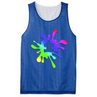 Autism Rainbow Puzzle Splatter  Mesh Reversible Basketball Jersey Tank