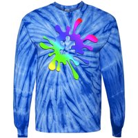 Autism Rainbow Puzzle Splatter  Tie-Dye Long Sleeve Shirt