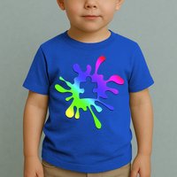 Autism Rainbow Puzzle Splatter  Toddler T-Shirt