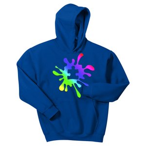 Autism Rainbow Puzzle Splatter  Kids Hoodie