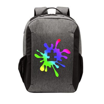 Autism Rainbow Puzzle Splatter  Vector Backpack