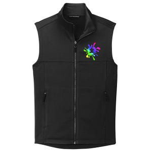 Autism Rainbow Puzzle Splatter  Collective Smooth Fleece Vest