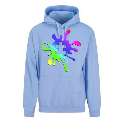 Autism Rainbow Puzzle Splatter  Unisex Surf Hoodie