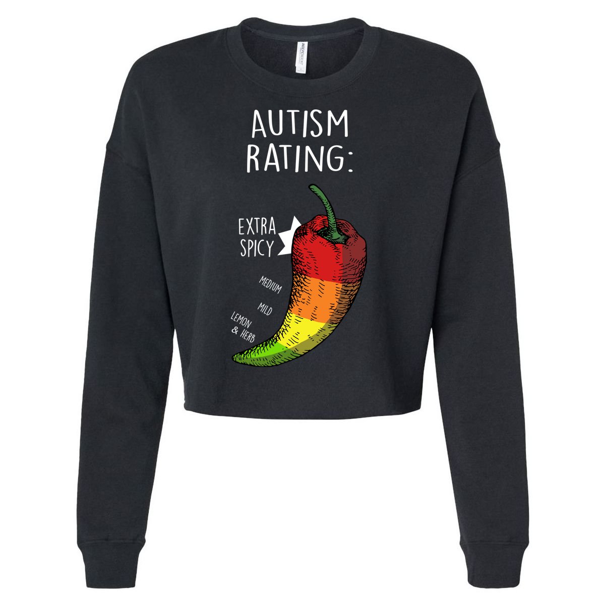 Autism Rating Cropped Pullover Crew