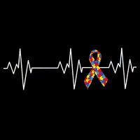 Autism Ribbon Heartbeat Pulse Impact Tech Backpack