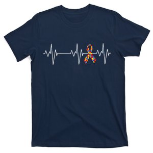 Autism Ribbon Heartbeat Pulse T-Shirt