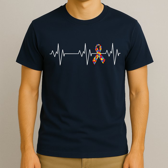 Autism Ribbon Heartbeat Pulse T-Shirt