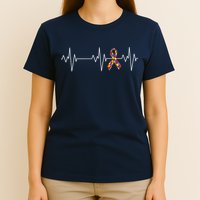 Autism Ribbon Heartbeat Pulse T-Shirt