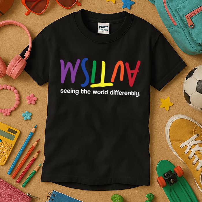 Autism Seeing The World Differently Kids T-Shirt