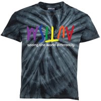 Autism Seeing The World Differently Kids Tie-Dye T-Shirt