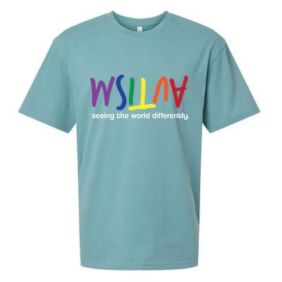 Autism Seeing The World Differently Sueded Cloud Jersey T-Shirt