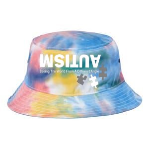 Autism Seeing The World From A Different Angle Tie Dye Newport Bucket Hat