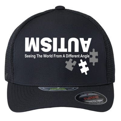 Autism Seeing The World From A Different Angle Flexfit Unipanel Trucker Cap