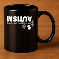 Autism Seeing The World From A Different Angle 11oz C Handle Ceramic Mug