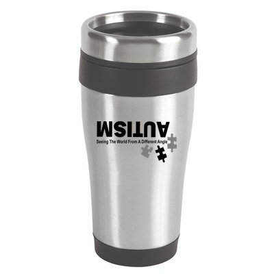 Autism Seeing The World From A Different Angle 16oz Travel Tumbler