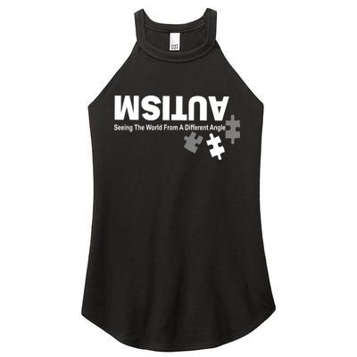 Autism Seeing The World From A Different Angle Women's Perfect Tri Rocker Tank