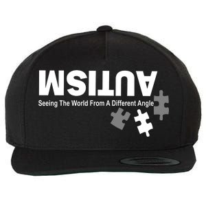 Autism Seeing The World From A Different Angle Wool Snapback Cap