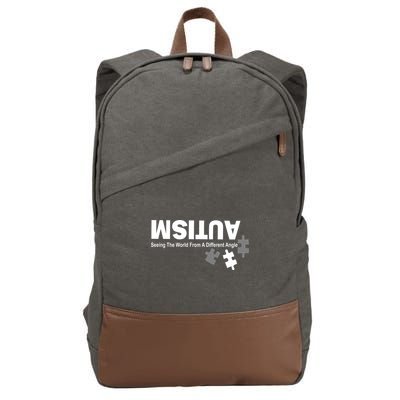 Autism Seeing The World From A Different Angle Cotton Canvas Backpack