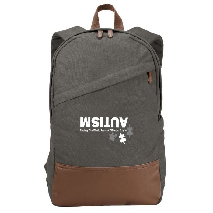 Autism Seeing The World From A Different Angle Cotton Canvas Backpack