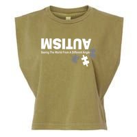 Autism Seeing The World From A Different Angle Garment-Dyed Women's Muscle Tee