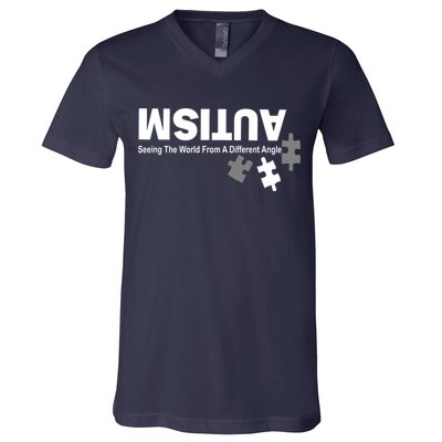 Autism Seeing The World From A Different Angle V-Neck T-Shirt